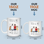 Custom Name Couple and Dog Lover Gifts - Personalized Mugs
