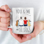 Custom Name Couple and Dog Lover Gifts - Personalized Mugs