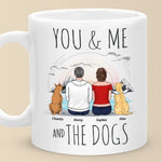 Custom Name Couple and Dog Lover Gifts - Personalized Mugs