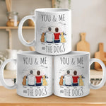 Custom Name Couple and Dog Lover Gifts - Personalized Mugs