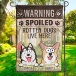 Rotten Dogs, Worse Bites - Dog Personalized Custom Flag - Gift For Pet Owners, Pet Lovers