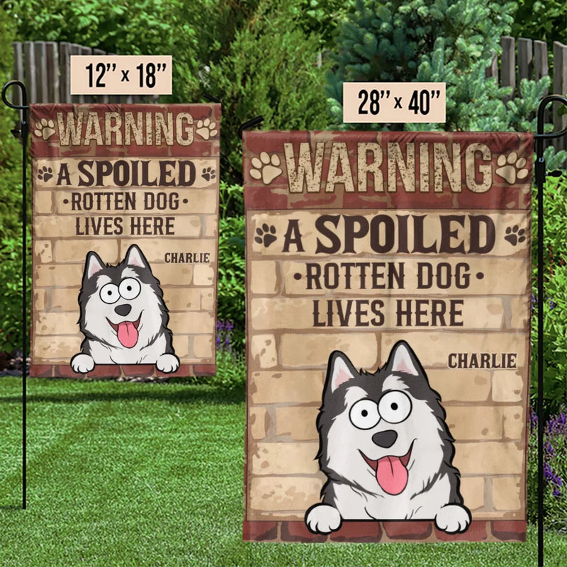 Paws Off Or Face The Dogs - Dog Personalized Custom Flag - Gift For Pet Owners, Pet Lovers