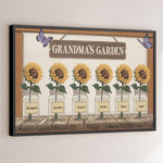 She Plants Seeds Of Love And Watches Her Family Bloom - Family Personalized Custom Horizontal Poster - Gift For Mom, Grandma