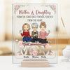 Mon premier modèle, mon héros éternel - Plaque rectangulaire en acrylique personnalisée pour la famille - Cadeau pour maman et fille