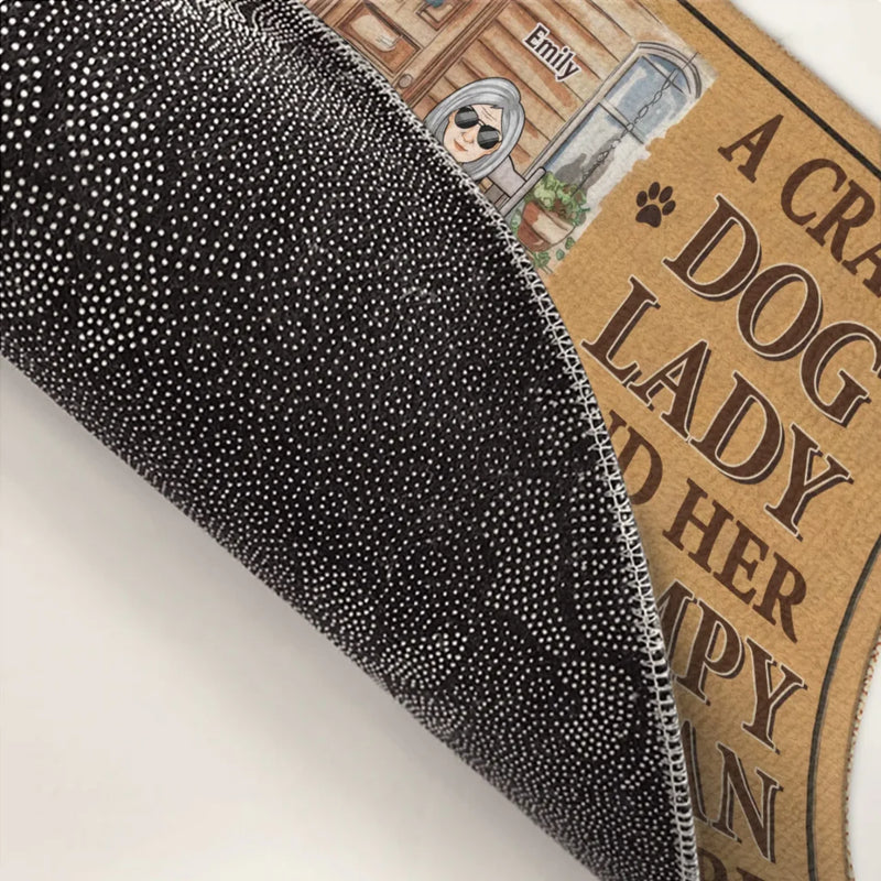 A Cozy Home For A Lovely Lady And A Grumpy Man - Couple Personalized Custom Home Decor Decorative Mat - House Warming Gift For Husband Wife, Anniversary, Pet Owners, Pet Lovers