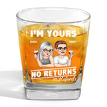 Custom Name Funny Couple Gifts - Personalized Square Whiskey Glass