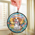 Custom Photo Your Spirit Will Always Be With Me - Memorial Personalized Window Hanging Suncatcher Ornament - Sympathy Gift For Dog Lovers