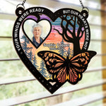 Custom Photo I Wish You Could Stay Longer - Memorial Personalized Window Hanging Suncatcher Ornament - Sympathy Gift For Family