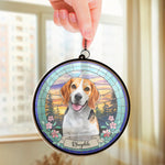 Custom Photo My Life Is Richer Because You - Memorial Personalized Window Hanging Suncatcher Ornament - Sympathy Gift For Pet Owners, Pet Lovers
