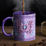 Perfect Gift For Your Loved On - Family Personalized Custom 3D Inflated Effect Printed Accent Mug - Gift For Butterfly Lovers, Nature Enthusiasts