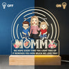 Home Is Wherever Mom Is - Family  Personalized Custom Shaped Acrylic LED Light - Mother's Day, Gift For Mom