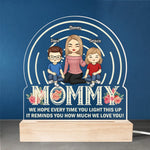 Home Is Wherever Mom Is - Family  Personalized Custom Shaped Acrylic LED Light - Mother's Day, Gift For Mom