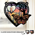 Custom Photo I Wish You Could Stay Longer - Memorial Personalized Window Hanging Suncatcher Ornament - Sympathy Gift For Family