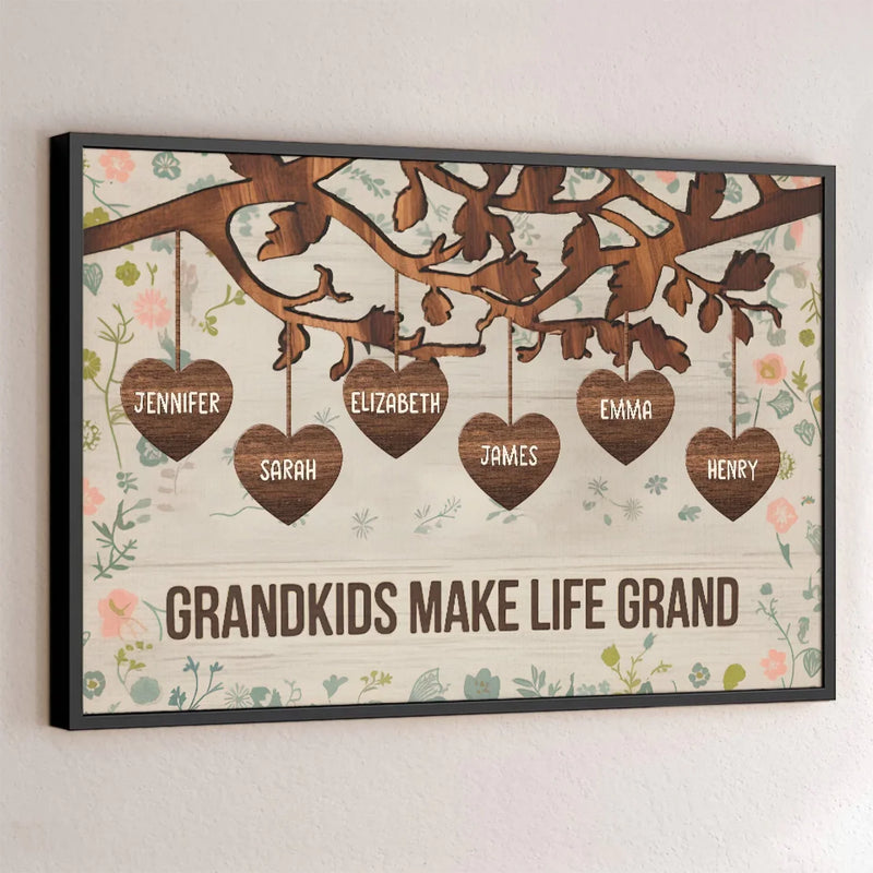 The Essence Of Family Is Love - Family Personalized Custom Horizontal Poster - Gift For Mom, Grandma