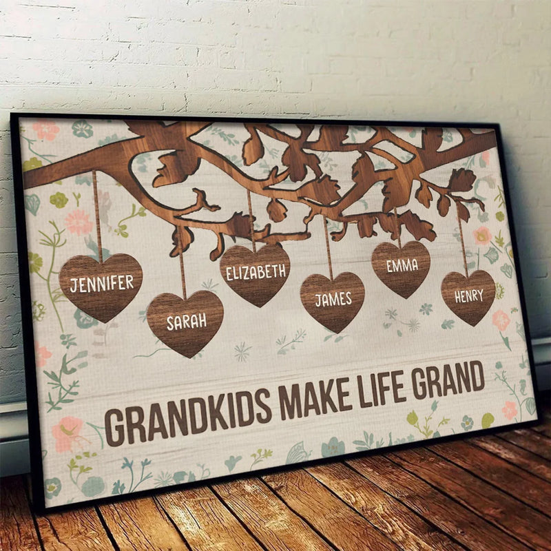 The Essence Of Family Is Love - Family Personalized Custom Horizontal Poster - Gift For Mom, Grandma