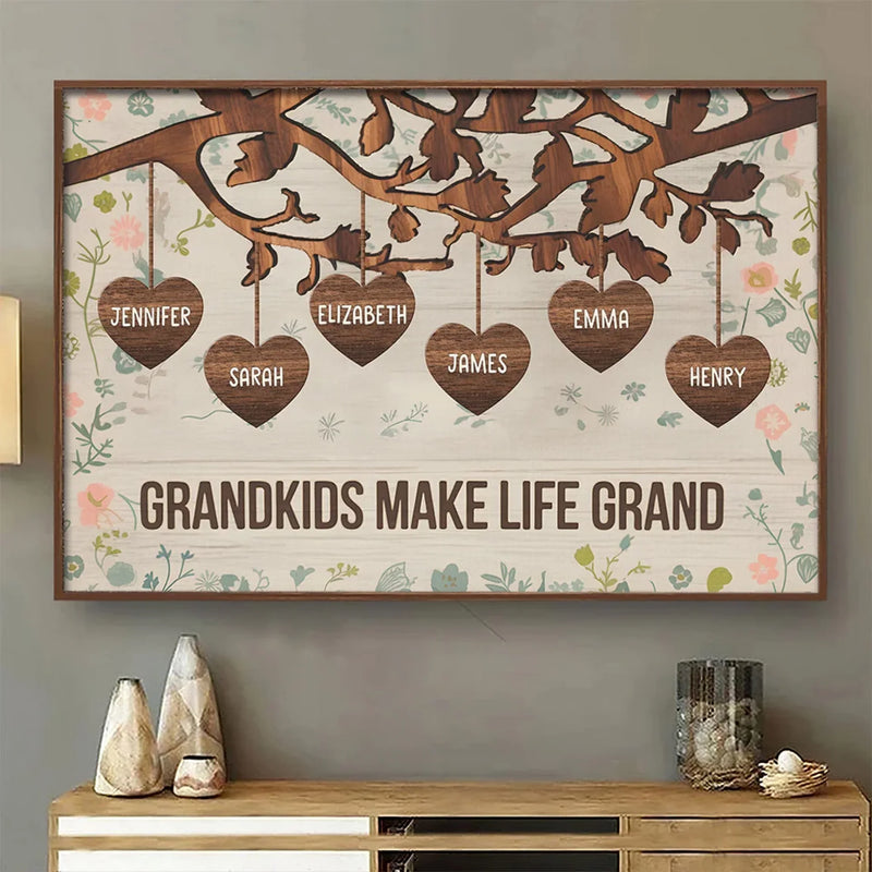 The Essence Of Family Is Love - Family Personalized Custom Horizontal Poster - Gift For Mom, Grandma