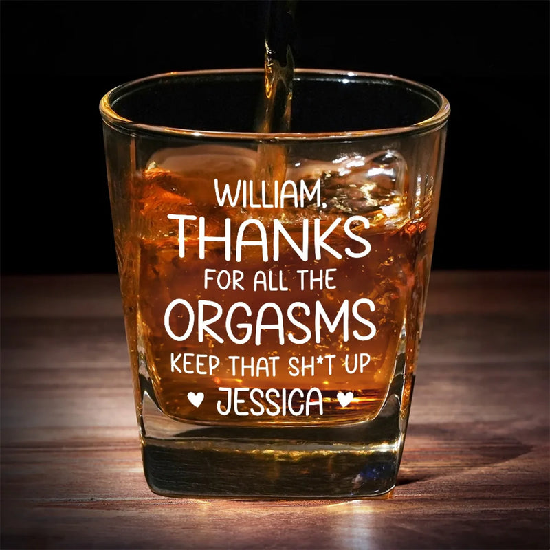 I Love You For Who You Are - Couple Personalized Custom Square Whiskey Glass - Gift For Husband Wife, Anniversary