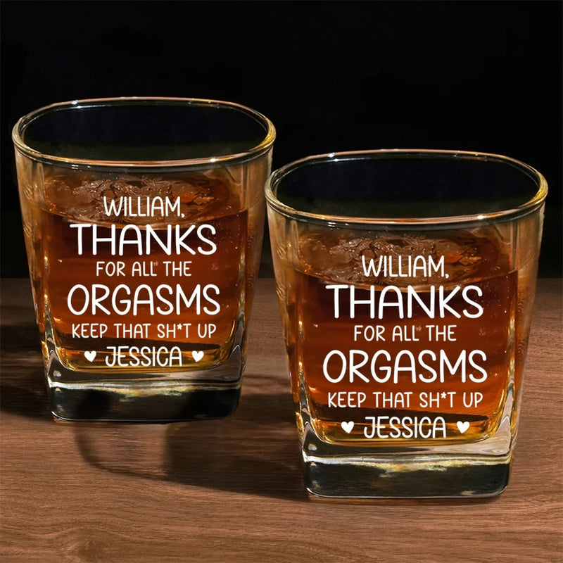 I Love You For Who You Are - Couple Personalized Custom Square Whiskey Glass - Gift For Husband Wife, Anniversary