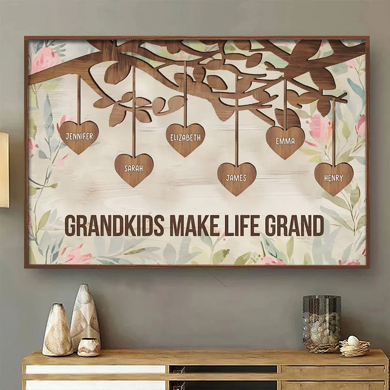 Family Love, A Timeless Treasure - Family Personalized Custom Horizontal Poster - Gift For Mom, Grandma