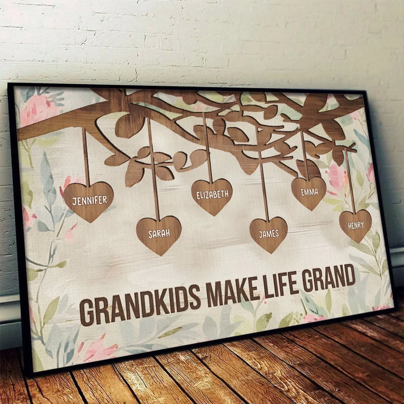 Family Love, A Timeless Treasure - Family Personalized Custom Horizontal Poster - Gift For Mom, Grandma