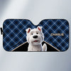 Double The Trouble, Double The Fun- Dog & Cat Personalized Custom Auto Windshield Sunshade, Car Window Protector - Gift For Pet Owners, Pet Lovers