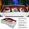 Double The Trouble, Double The Fun- Dog & Cat Personalized Custom Auto Windshield Sunshade, Car Window Protector - Gift For Pet Owners, Pet Lovers