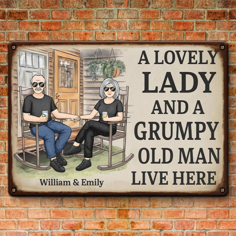 Love Doesn’t Age, It Deepens - Couple Personalized Custom Home Decor Metal Sign - House Warming Gift For Husband Wife, Anniversary