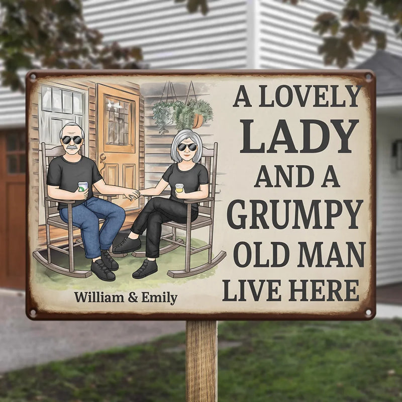 Love Doesn’t Age, It Deepens - Couple Personalized Custom Home Decor Metal Sign - House Warming Gift For Husband Wife, Anniversary