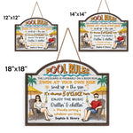 Cannonballs And Kisses - Couple Personalized Custom Home Decor Wood Sign - Gift For Husband Wife, Anniversary