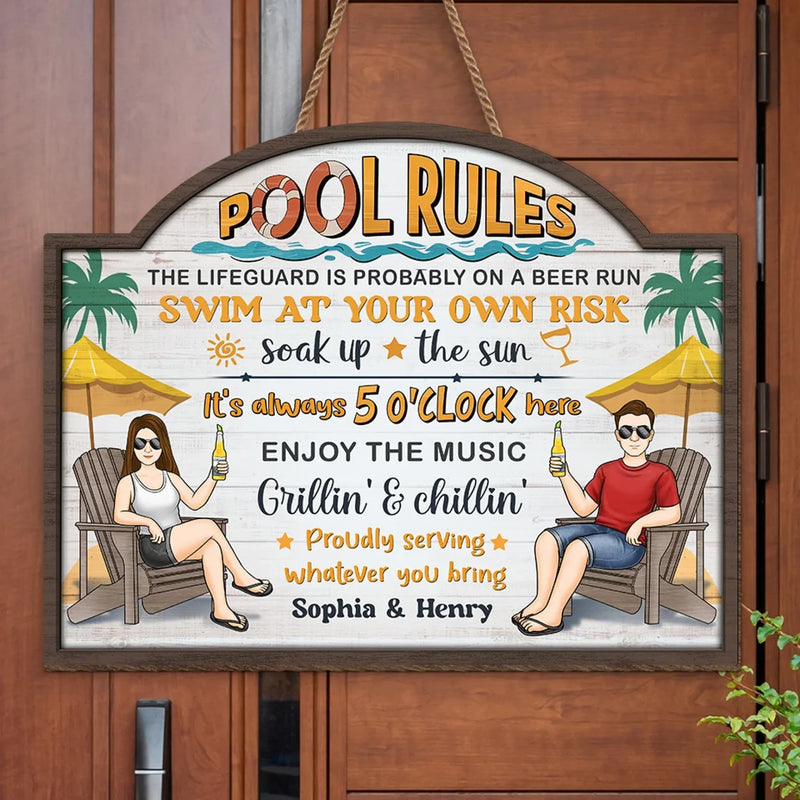Cannonballs And Kisses - Couple Personalized Custom Home Decor Wood Sign - Gift For Husband Wife, Anniversary