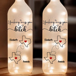 I Wish We Lived Closer - Bestie Personalized Custom Bottle Lamp - Gift For Best Friends, BFF, Sisters