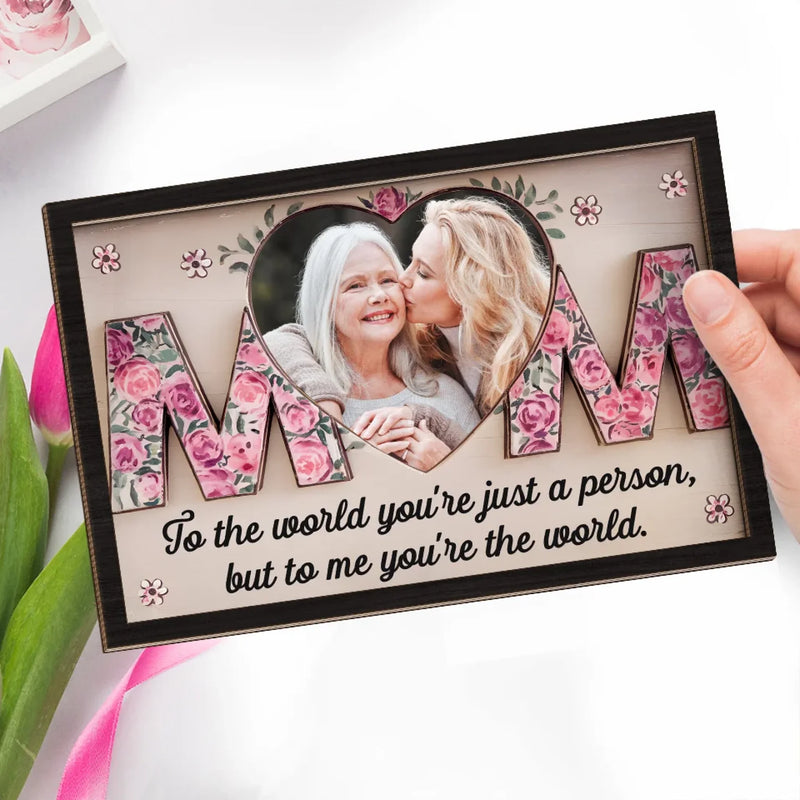 Custom Photo You Are My Heart’s Greatest Treasure - Family Personalized Custom 2-Layered Wooden Plaque With Stand - Gift For Mom, Daughter