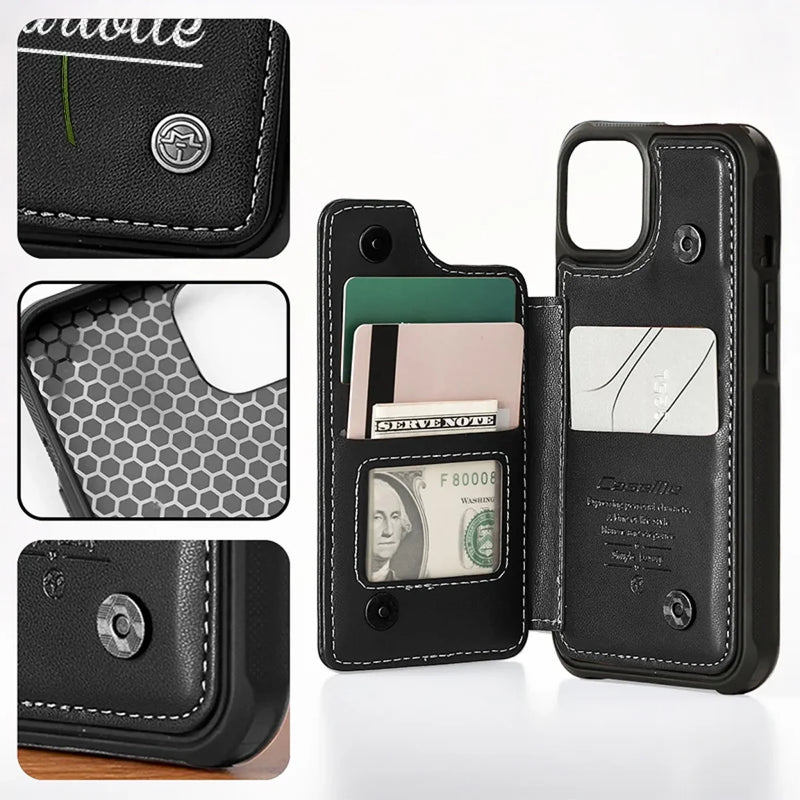 You Are Enough, Just As You Are - Family Personalized Custom Leather Flip Wallet Phone Case - Gift For Yourself, Best Friends, Siblings, Family Members
