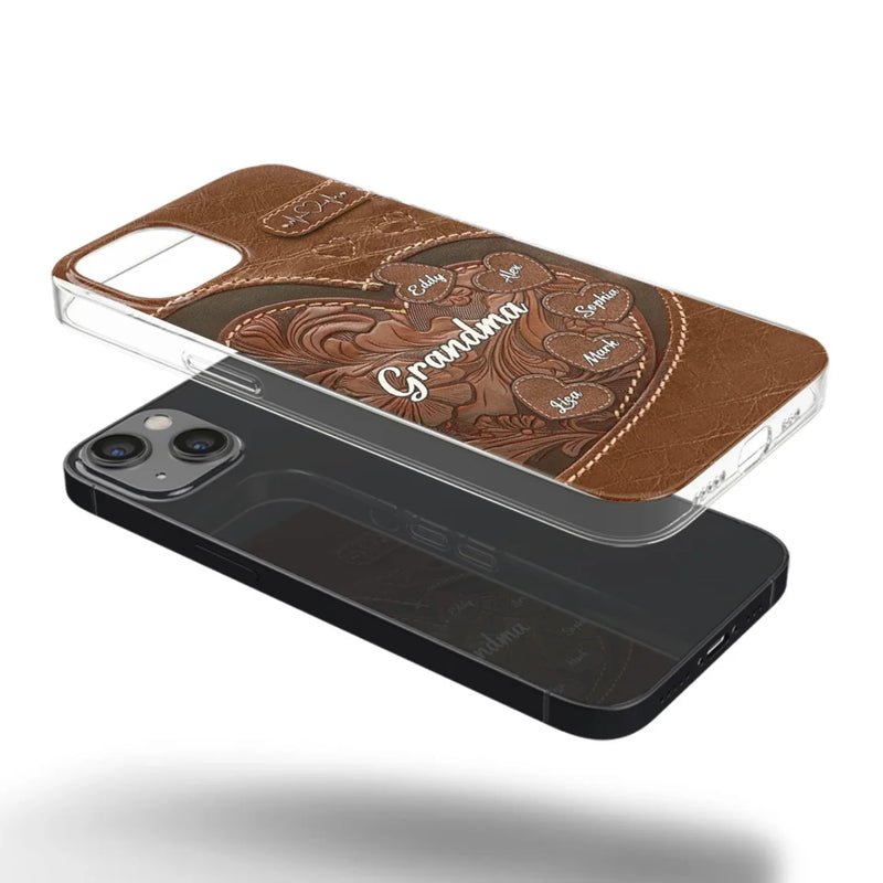 A Sweet Gift That Says You Care - Family Personalized Custom Clear Phone Case - Gift For Mom, Grandma