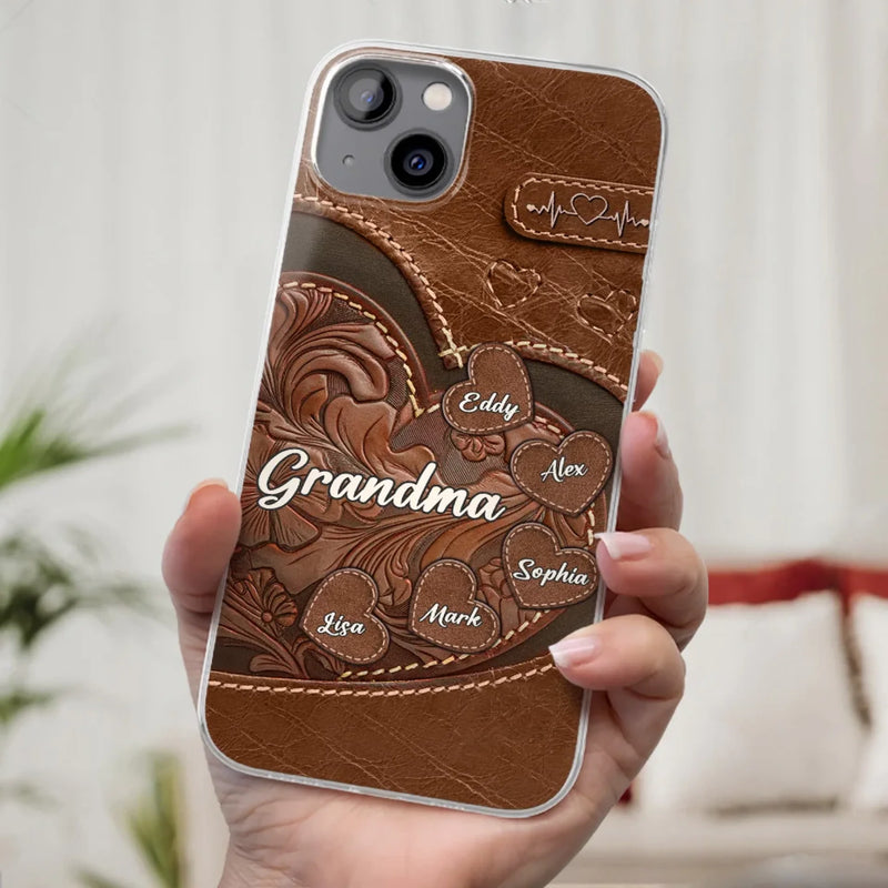 A Sweet Gift That Says You Care - Family Personalized Custom Clear Phone Case - Gift For Mom, Grandma