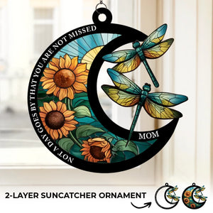 Time May Pass, But Memories Remain Evergreen - Memorial Personalized Window Hanging Suncatcher Ornament - Sympathy Gift For Family Members