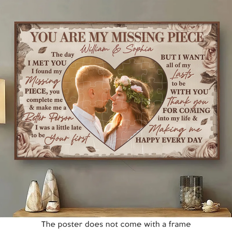 Custom Photo You Make Me Whole
- Couple Personalized Custom Horizontal Poster - Gift For Husband Wife, Anniversary