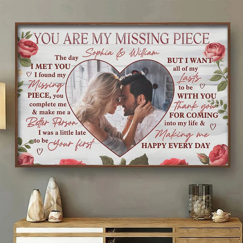 Custom Photo Together, We Are One - Couple Personalized Custom Horizontal Poster - Gift For Husband Wife, Anniversary