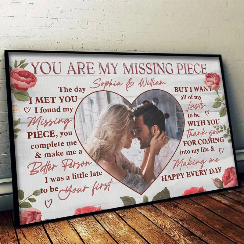 Custom Photo Together, We Are One - Couple Personalized Custom Horizontal Poster - Gift For Husband Wife, Anniversary