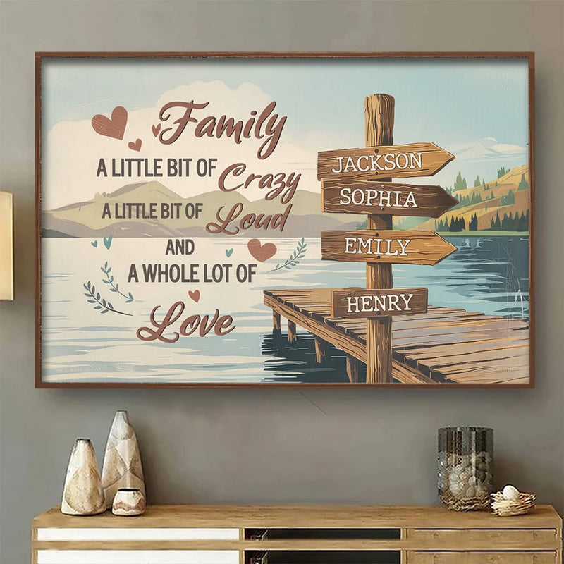 Each Moment Together Is A Piece Of Our Story - Family Personalized Custom Horizontal Poster - Gift For Family Members