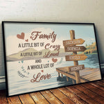 Each Moment Together Is A Piece Of Our Story - Family Personalized Custom Horizontal Poster - Gift For Family