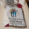 The World Is Brighter Because Of You - Family Personalized Custom Blanket - Mother's Day, Gift For Mom, Grandma