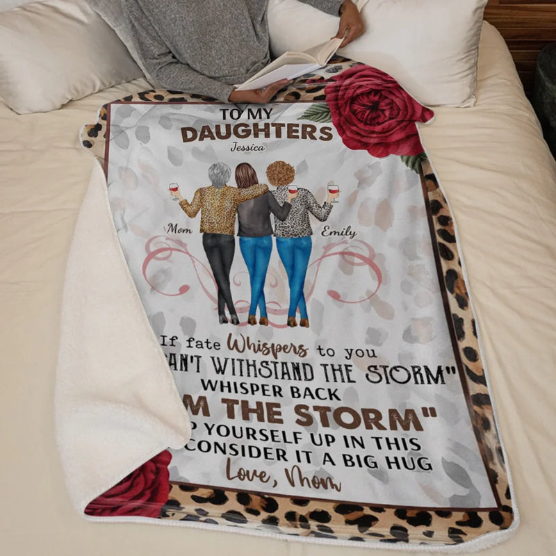 The World Is Brighter Because Of You - Family Personalized Custom Blanket - Mother's Day, Gift For Mom, Grandma