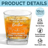 I Smile Because You're My Brother - Family Personalized Custom Square Whiskey Glass - Gift For Family Members