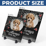 Custom Photo My Angel With Paws - Memorial Personalized Custom Square Shaped Stone With Stand - Sympathy Gift For Pet Owners, Pet Lovers