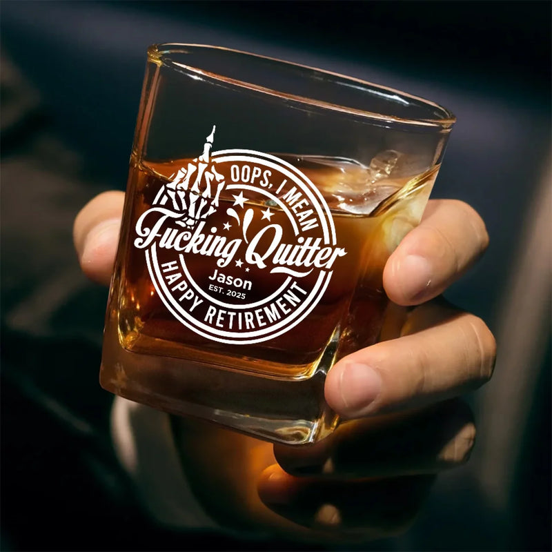 Show Your Thanks In A Special Way - Coworker Personalized Custom Square Whiskey Glass - Appreciation, Retirement Gift For Coworkers, Work Friends, Colleagues