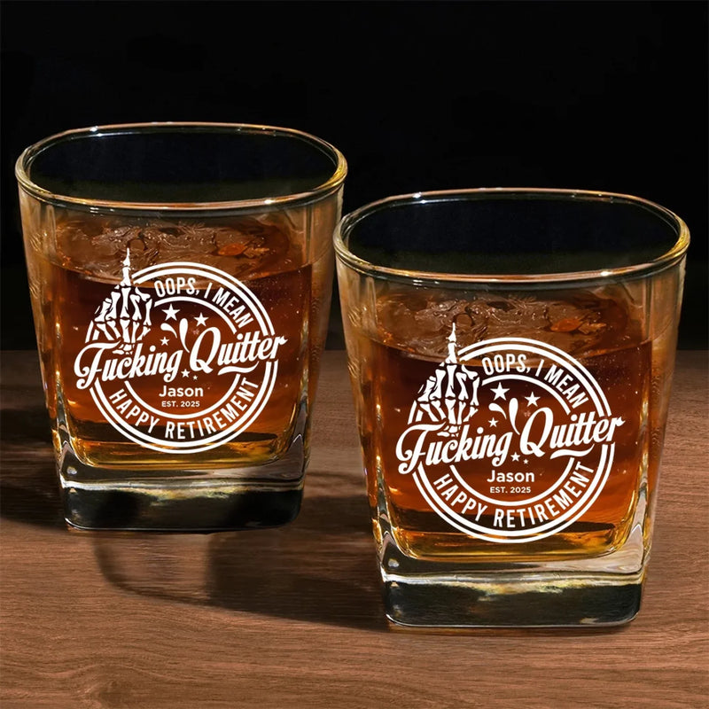 Show Your Thanks In A Special Way - Coworker Personalized Custom Square Whiskey Glass - Appreciation, Retirement Gift For Coworkers, Work Friends, Colleagues
