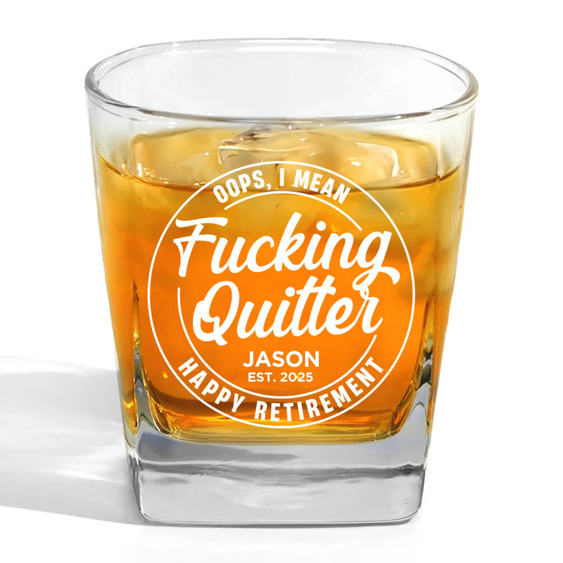 Celebrate Their Hard Work In A Unique Way - Coworker Personalized Custom Square Whiskey Glass - Appreciation, Retirement Gift For Coworkers, Work Friends, Colleagues
