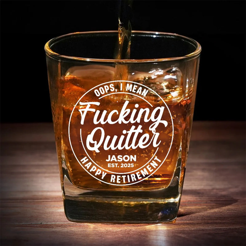 Celebrate Their Hard Work In A Unique Way - Coworker Personalized Custom Square Whiskey Glass - Appreciation, Retirement Gift For Coworkers, Work Friends, Colleagues