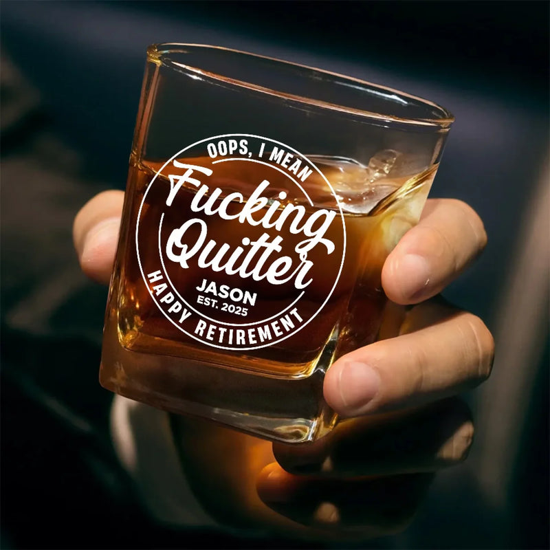 Celebrate Their Hard Work In A Unique Way - Coworker Personalized Custom Square Whiskey Glass - Appreciation, Retirement Gift For Coworkers, Work Friends, Colleagues